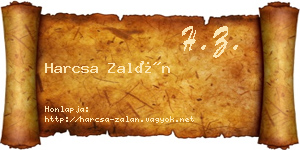 Harcsa Zalán névjegykártya